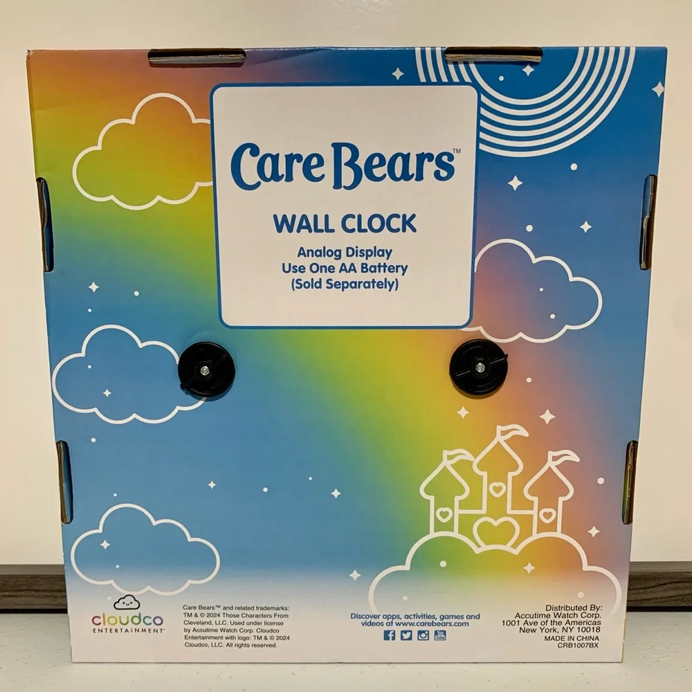 Care Bears Analog Wall Clock-New in Box